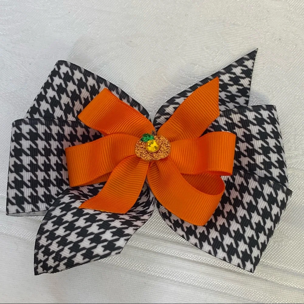 Fall Harvest Halloween hair clips handmade
